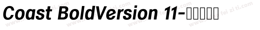 Coast BoldVersion 11字体转换